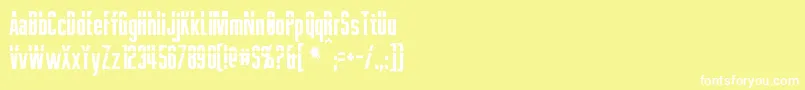 フォントPhelps – 黄色い背景に白い文字