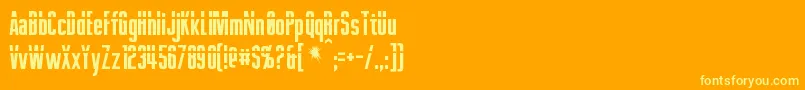 フォントPhelps – オレンジの背景に黄色の文字