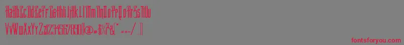 ProvidenceriRegular Font – Red Fonts on Gray Background