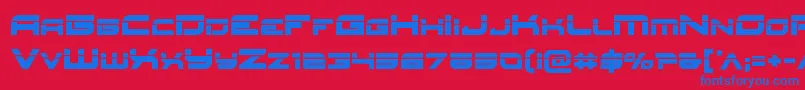 Redrocketlaser-Schriftart – Blaue Schriften auf rotem Hintergrund