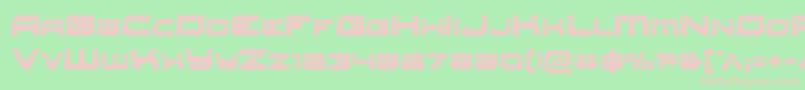 フォントRedrocketlaser – 緑の背景にピンクのフォント