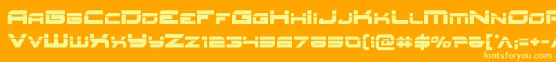 Redrocketlaser Font – Yellow Fonts on Orange Background