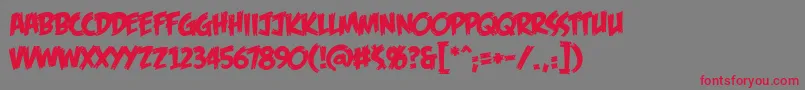 Czcionka FeastOfFleshBb – czerwone czcionki na szarym tle
