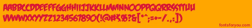 Weitere Informationen zur FeastOfFleshBb-Schriftart FeastOfFleshBb-Schriftart – Rote Schriften auf orangefarbenem Hintergrund