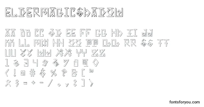 ElderMagicShadow-fontti – aakkoset, numerot, erikoismerkit