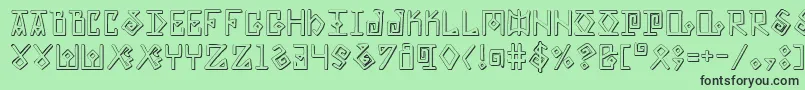 ElderMagicShadow Font – Black Fonts on Green Background