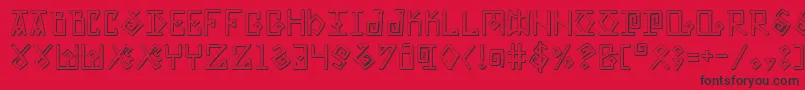 ElderMagicShadow Font – Black Fonts on Red Background