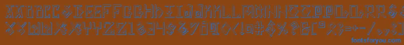 ElderMagicShadow Font – Blue Fonts on Brown Background