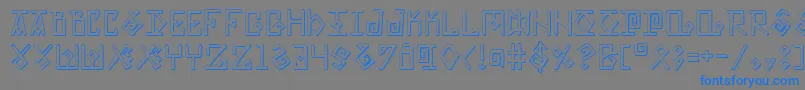 ElderMagicShadow Font – Blue Fonts on Gray Background