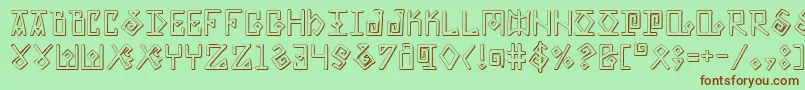 ElderMagicShadow Font – Brown Fonts on Green Background