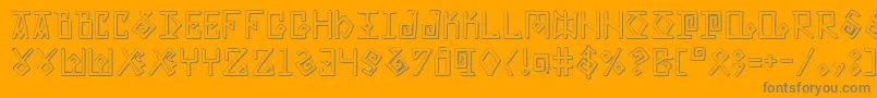 ElderMagicShadow-Schriftart – Graue Schriften auf orangefarbenem Hintergrund