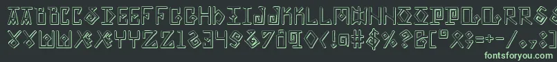 ElderMagicShadow Font – Green Fonts on Black Background