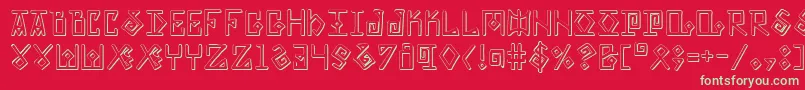 ElderMagicShadow Font – Green Fonts on Red Background