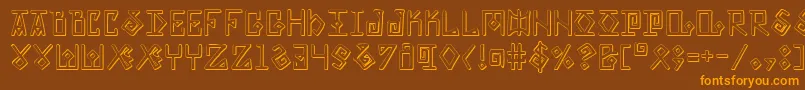 ElderMagicShadow Font – Orange Fonts on Brown Background