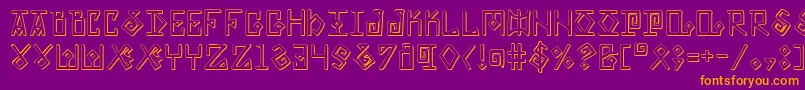 ElderMagicShadow Font – Orange Fonts on Purple Background