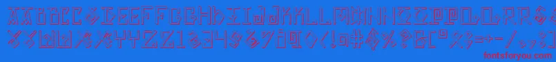 ElderMagicShadow Font – Red Fonts on Blue Background