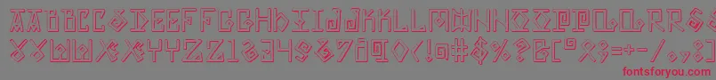 Weitere Informationen zur ElderMagicShadow-Schriftart ElderMagicShadow-Schriftart – Rote Schriften auf grauem Hintergrund