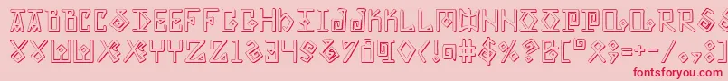 フォントElderMagicShadow – ピンクの背景に赤い文字
