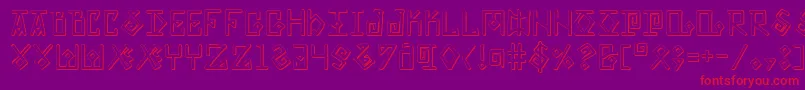 ElderMagicShadow Font – Red Fonts on Purple Background