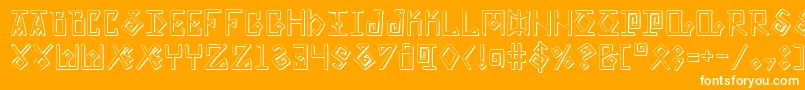 ElderMagicShadow Font – White Fonts on Orange Background