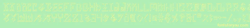 ElderMagicShadow Font – Yellow Fonts on Green Background