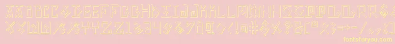 ElderMagicShadow Font – Yellow Fonts on Pink Background