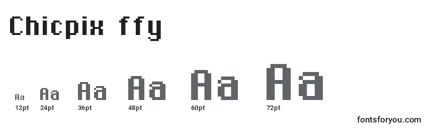 Chicpix ffy Font Sizes