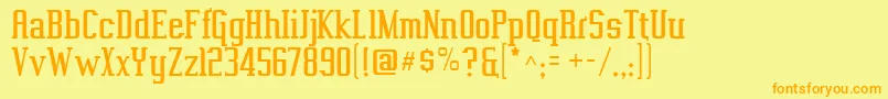 Vahika Font – Orange Fonts on Yellow Background