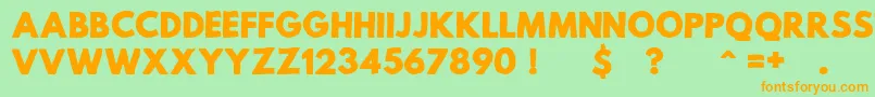 MildLifeRegularPersonalUse Font – Orange Fonts on Green Background