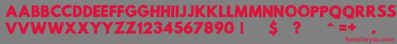 Шрифт MildLifeRegularPersonalUse – красные шрифты на сером фоне