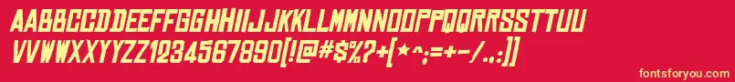 Police ChineserocksrgBolditalic – polices jaunes sur fond rouge