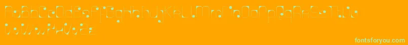 AgnesSerif-Schriftart – Grüne Schriften auf orangefarbenem Hintergrund