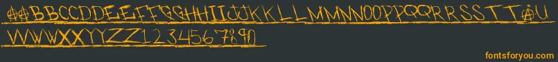 Шрифт PunkKid2 – оранжевые шрифты на чёрном фоне
