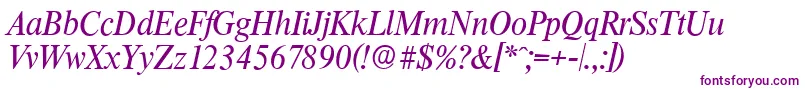 ThamesserialItalic Font – Purple Fonts on White Background