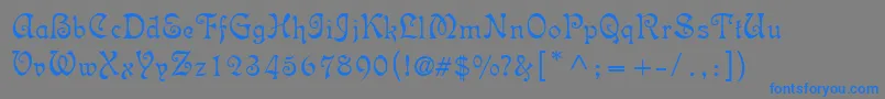 IsabellaDecor Font – Blue Fonts on Gray Background