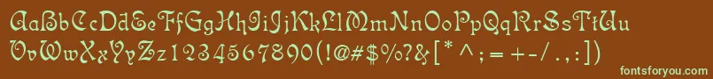 IsabellaDecor Font – Green Fonts on Brown Background