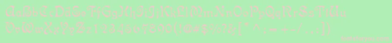 IsabellaDecor Font – Pink Fonts on Green Background