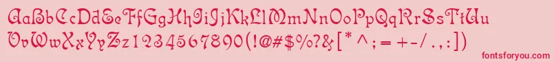 IsabellaDecor Font – Red Fonts on Pink Background
