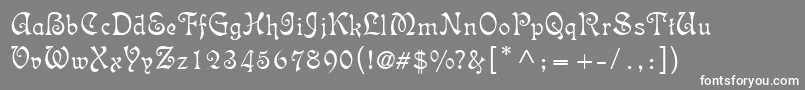 フォントIsabellaDecor – 灰色の背景に白い文字