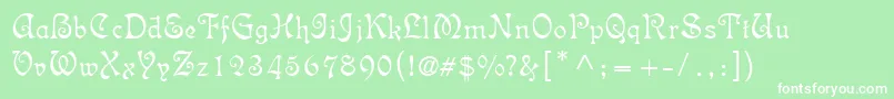 IsabellaDecor Font – White Fonts on Green Background