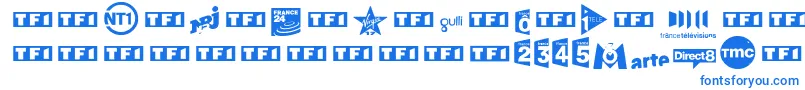 TvFrance-Schriftart – Blaue Schriften