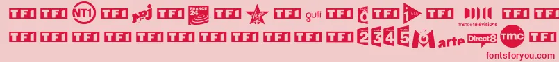 Saiba mais sobre a fonte TvFrance Fonte TvFrance – fontes vermelhas em um fundo rosa