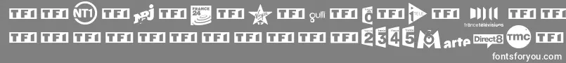 TvFrance Font – White Fonts on Gray Background