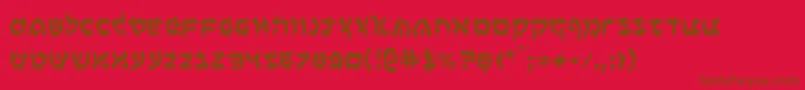 Ben ffy Font – Brown Fonts on Red Background