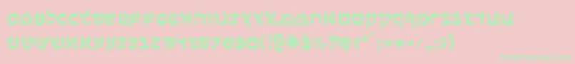 Ben ffy Font – Green Fonts on Pink Background