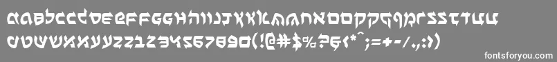 フォントBen ffy – 灰色の背景に白い文字