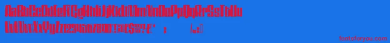 Ds Thompson Font – Red Fonts on Blue Background