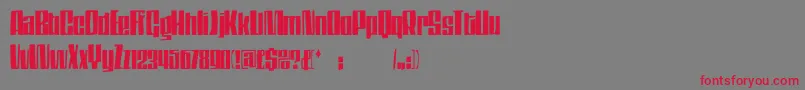 Ds Thompson Font – Red Fonts on Gray Background