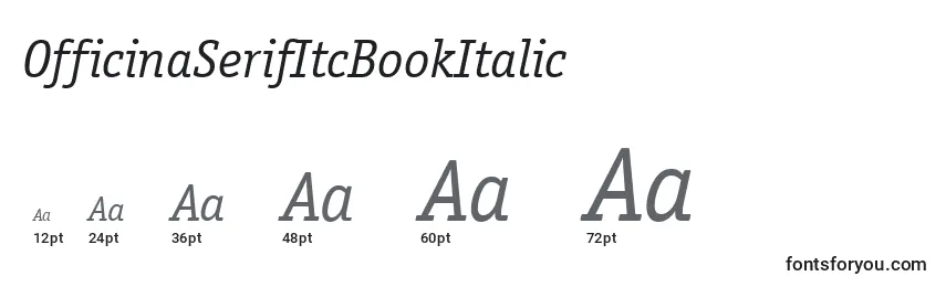 Größen der Schriftart OfficinaSerifItcBookItalic