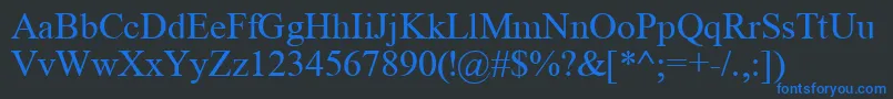 Tyr Font – Blue Fonts on Black Background